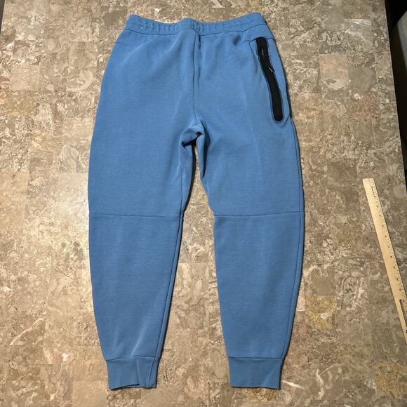 Nike Tech Fleece Sweatpants Mens Medium Blue Colorblock Lounge Essentials CU4495 - Picture 7 of 11
